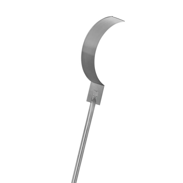 Pala per brace in acciaio inox 18/10 manico grigio