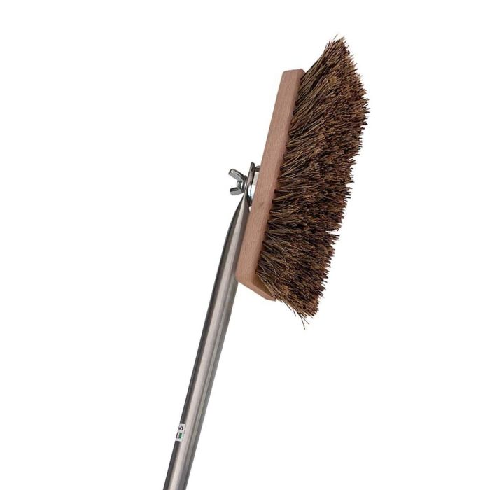 Spazzola con setole naturali e manico in inox 18/10