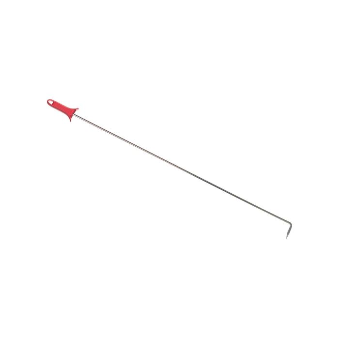 Tira teglie fora bolle in acciaio inox 18/10 con manico in plastica rosso. 90 cm