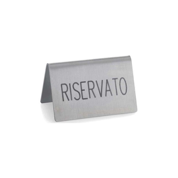 Segnaposto riservato a laser in acciaio inox 18/10. 6.5x3.5x4 cm