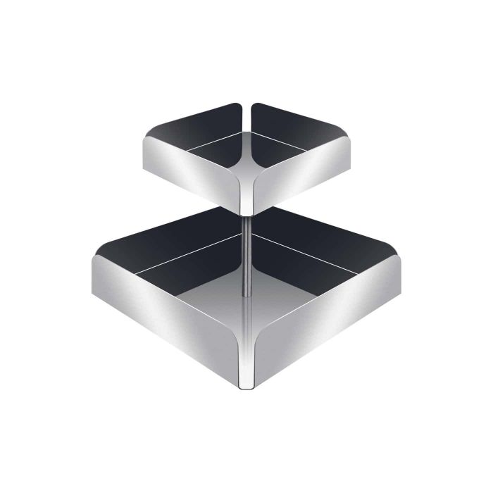 Portabustine Cusio in acciaio inox 18/10. 2 posti. 21x21x18.5 cm