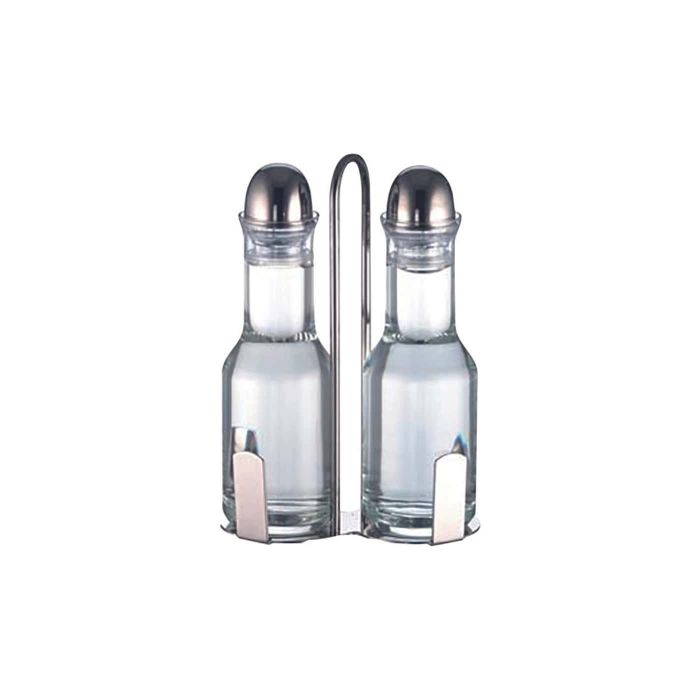 Set Stresa. olio/aceto. in acciaio inox 18/10 e vetro