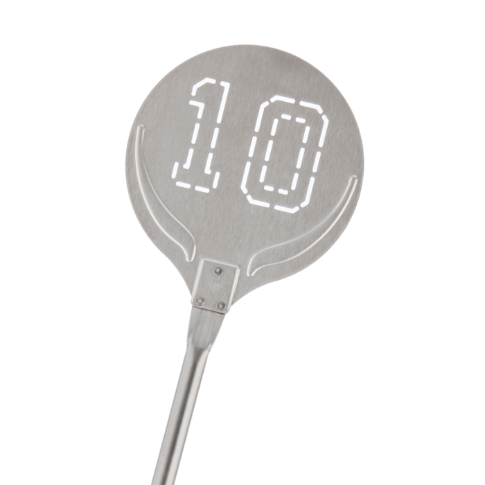 Pala a sfornare in acciaio inox con manico scorrevole marrone