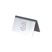Segnaposto numerato a laser in acciaio inox 18/10. 6.5x3.5x4 cm