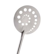 Pala a sfornare tonda forata in acciaio inox 18/10 con manico scorrevole