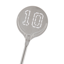 Pala a sfornare in acciaio inox con manico scorrevole azzurro