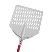 Pala pizza "Tulip" in alluminio anodizzato quadra forata