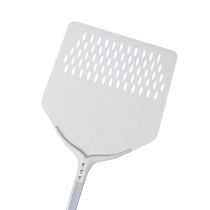 Pala pizza "Smart" alluminata quadra forata, destinata ad un uso domestico