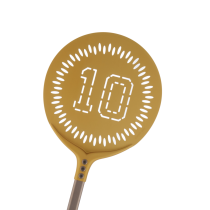 Pala pizza "10" in alluminio anodizzato tonda oro
