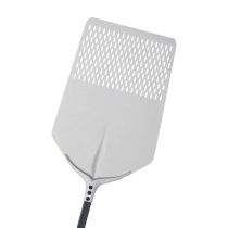 Pala pizza "Tulip GF" in alluminio anodizzato rettangolare forata