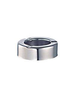 Posacenere tondo in acciaio inox 18/10. Ø10x3.5 cm