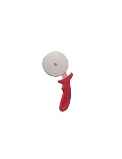 Rotella tagliapizza in acciaio inox. con manico in plastica ergonomico rosso. lama 1mm. 24xØ10.5 cm