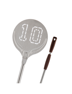 Pala a sfornare in acciaio inox con manico scorrevole marrone