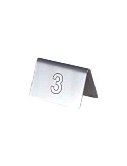 Segnaposto numerato a laser in acciaio inox 18/10. 6.5x3.5x4 cm