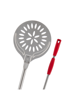 Pala a sfornare forata in acciaio inox 18/10 con manico scorrevole