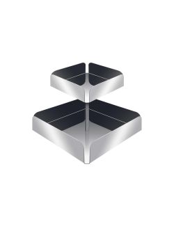 Portabustine Cusio in acciaio inox 18/10. 2 posti. 21x21x18.5 cm