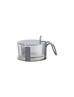 Formaggiera Stresa in acciaio inox 18/10 e vetro. Ø9.5x8 cm