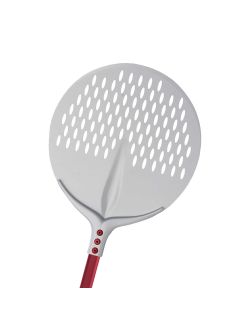 Pala pizza "Tulip" in alluminio anodizzato tonda forata