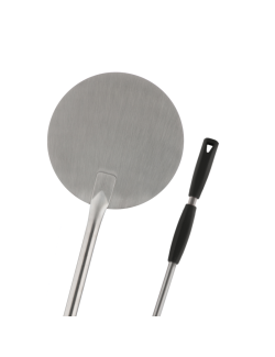 Pala a sfornare tonda in acciaio inox 18/10 con manico scorrevole grigio