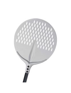 Pala pizza "Tulip GF" in alluminio anodizzato tonda forata