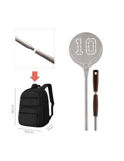 Turning pizza shovel 10 BROWN detachable version for travel backpack