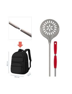 Turning pizza shovel RED detachable version for travel backpack